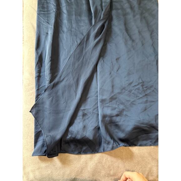 NWOT After Size Formal Gown DRAPED TULIP BRIDESMAID DRESS Size 22 W Blue - Picture 6 of 12